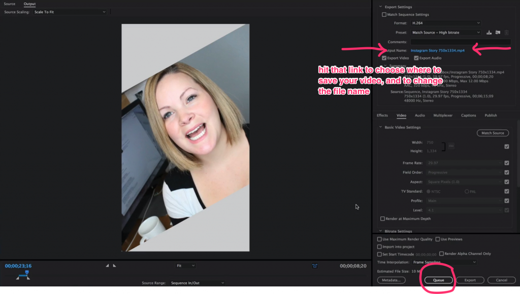 instagram video preset adobe premiere pro