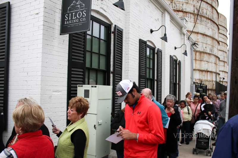 The Line In Front Of The Magnolia Market Silos Bakery Was Very Long
