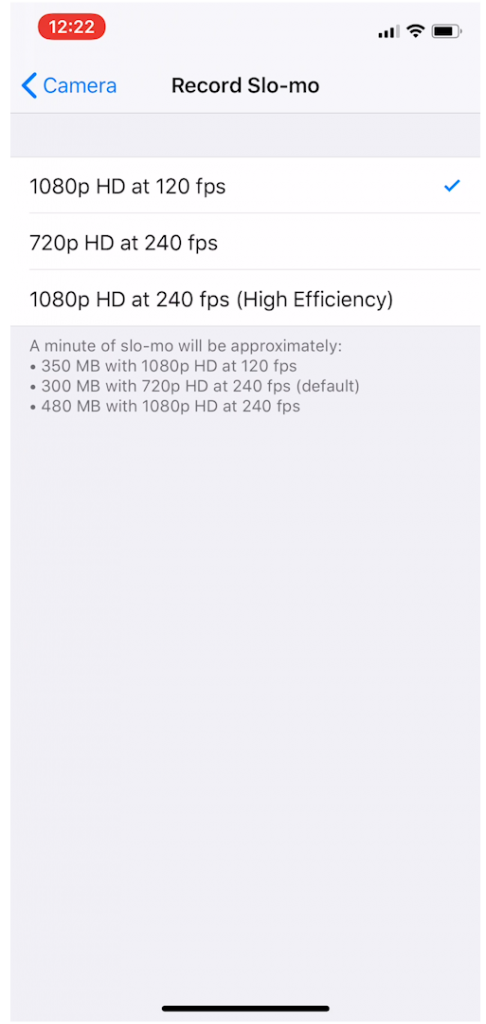 Iphone Video Record Slo Mo Settings