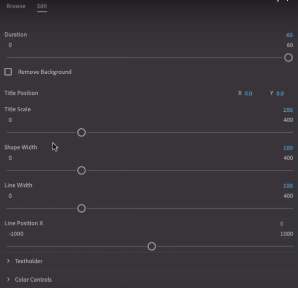 Positioning and scaling the selected text graphic template