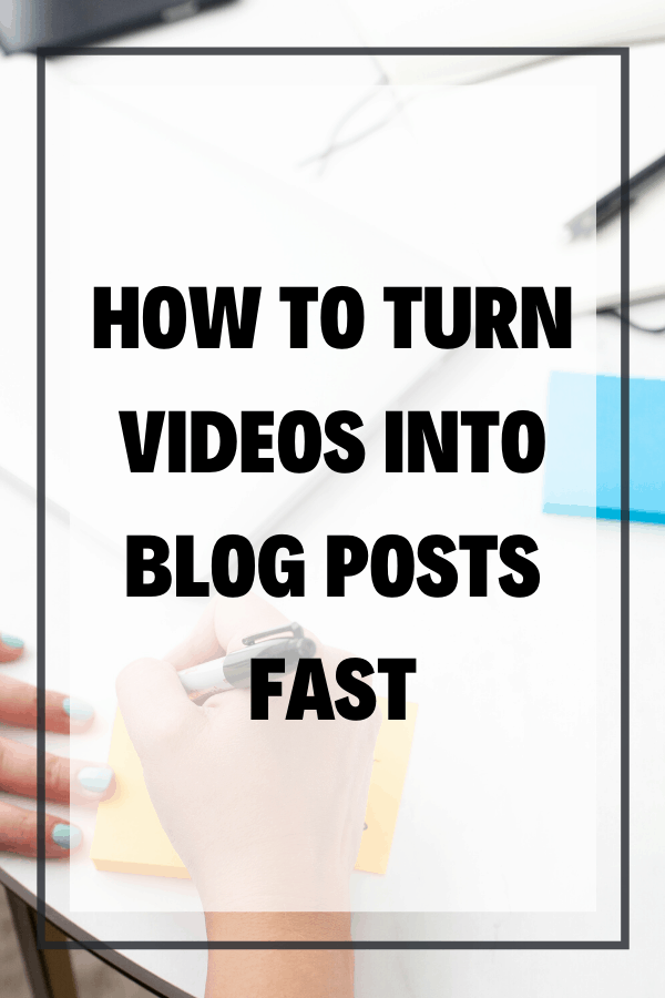 Do you know how easy it is to turn videos into blog posts so that you can get more traffic to your site, and ultimately, grow your audience? Creating blog posts out of Youtube videos is actually fast, and one of the easiest ways to repurpose videos!