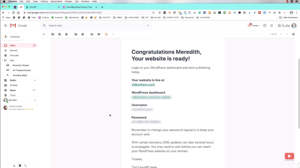 Confirmation email for your WordPress site