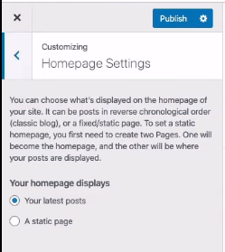 Customizing your WordPress site homepage