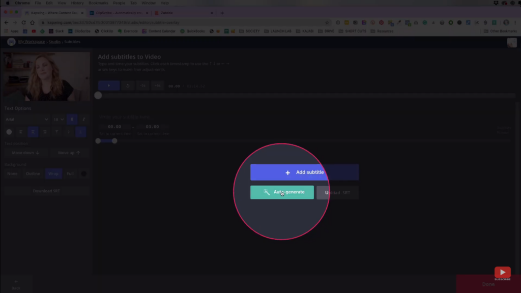 add automatic subtitles to video youtube