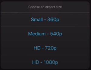 imovie export square video