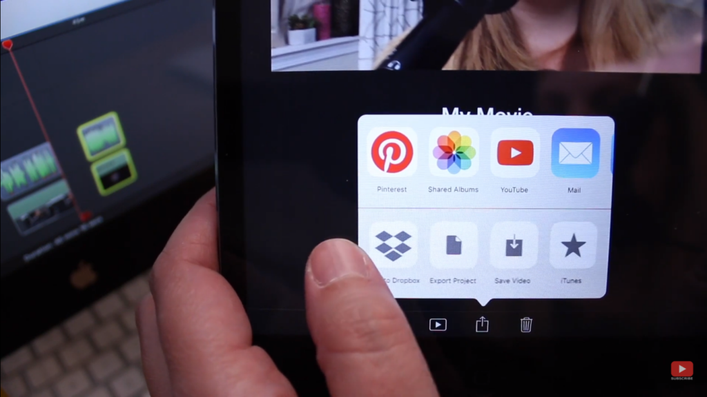 Exporting in iMovie using iPad