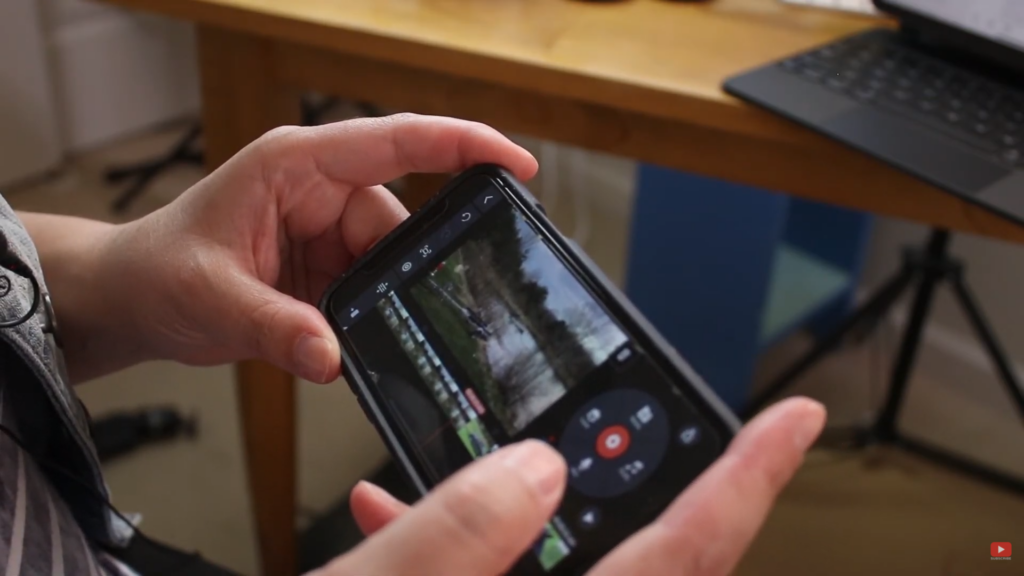 KineMaster's user interface (landscape mode)