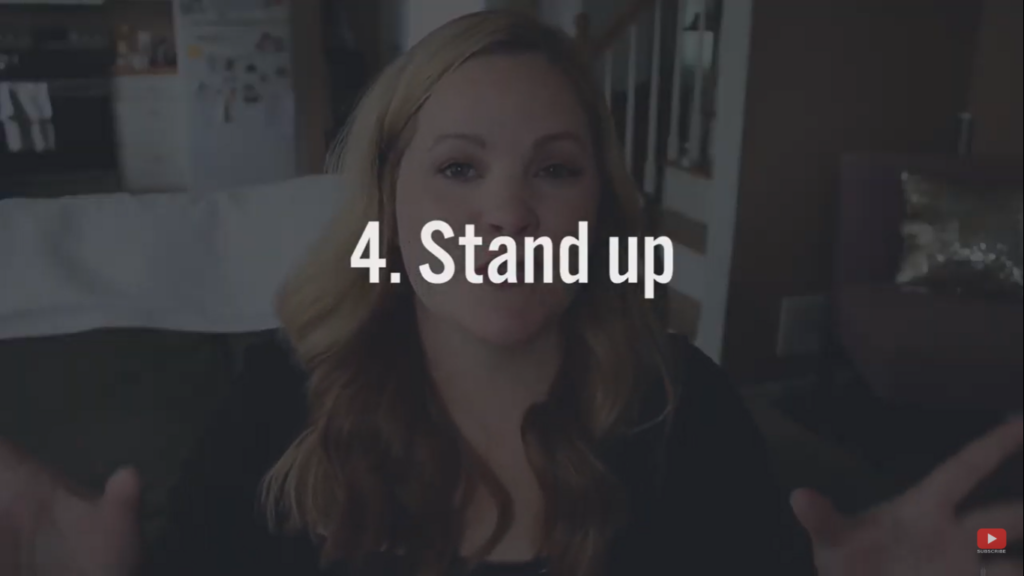 stand up on your videos