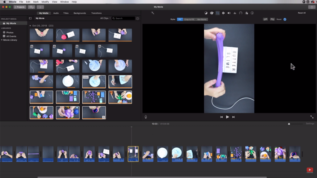 crop video imovie