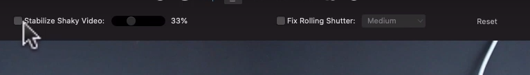 stabilizing clip on iMovie