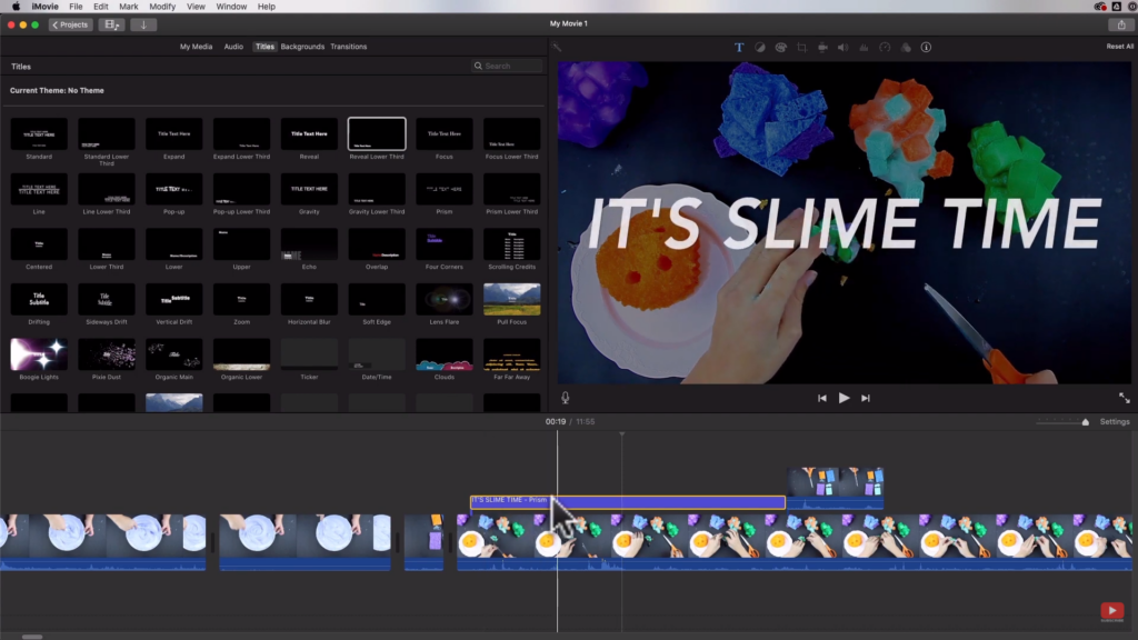 imovie add text