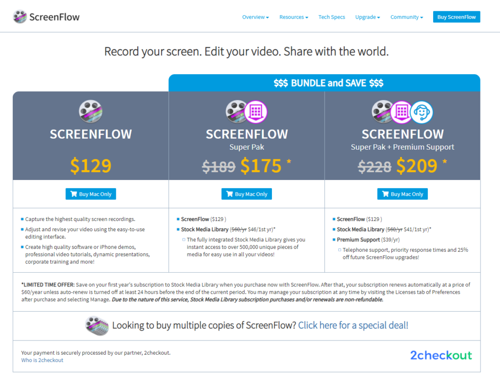 screenflow pricing