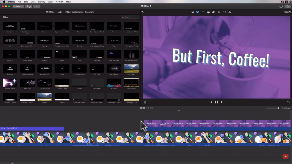 adding animated title screen from canva to iMovie