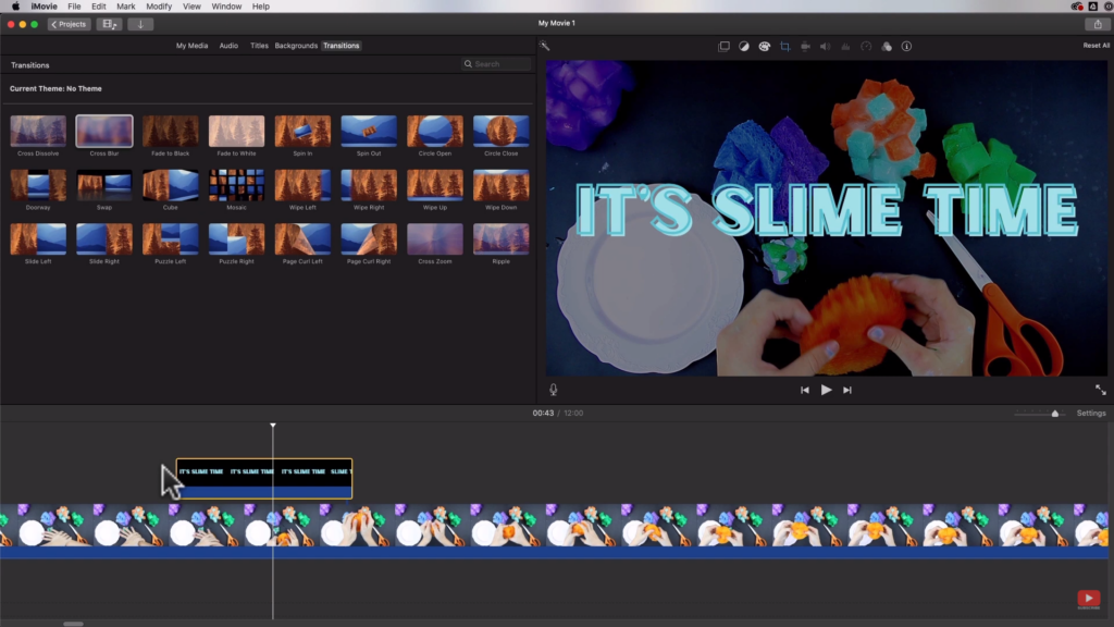 can you add a text box in imovie on mac