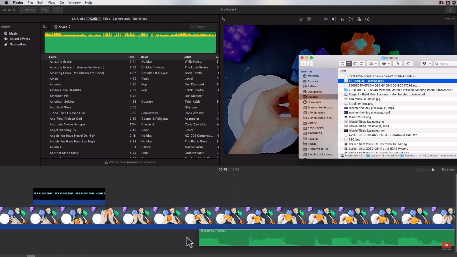 Add Background Music in iMovie Meredith Marsh