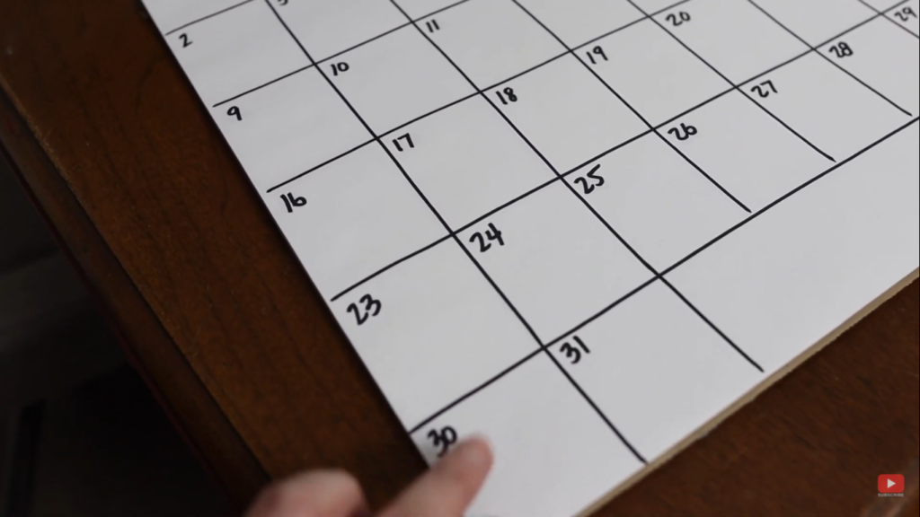 some months in the calendar might go over the designated rows of the calendar template