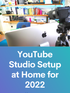 A picture of my YouTube Home Studio with the title of the blog 