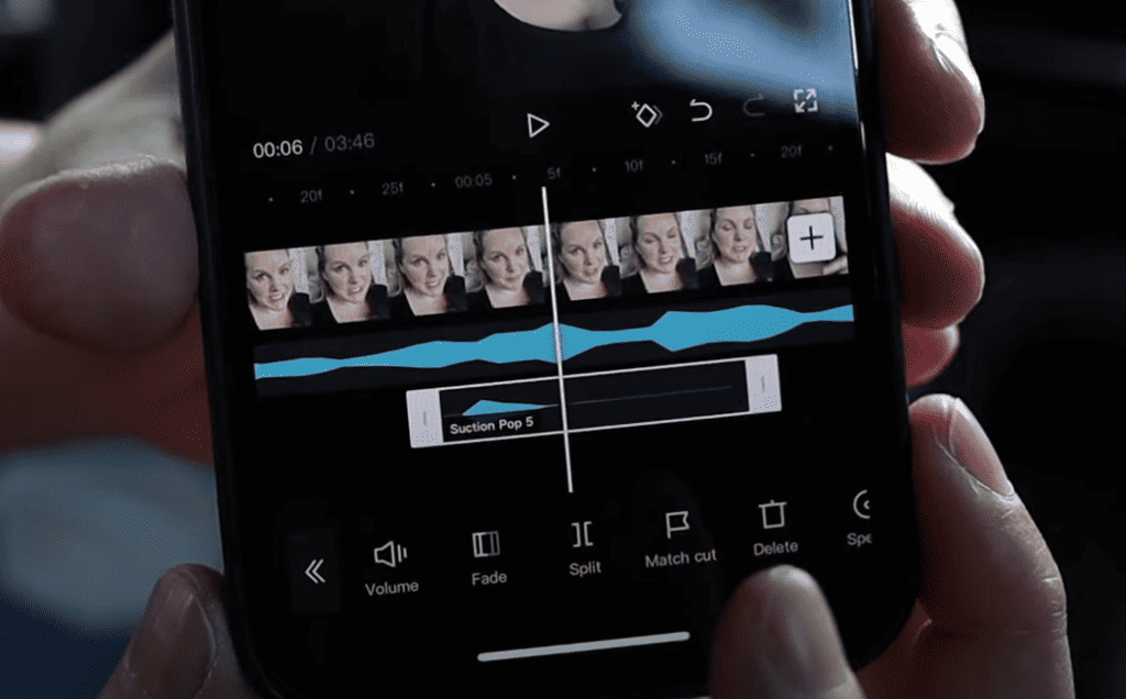 Lowering the default capcut volume settings for your sound effects