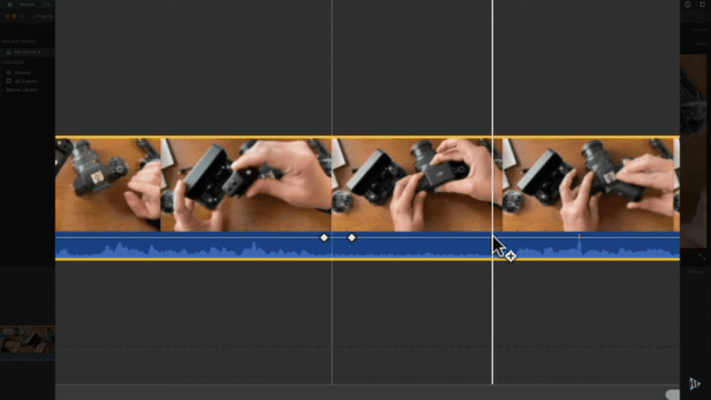 Audio keyframes in iMovie