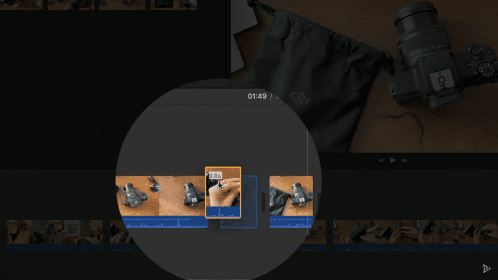 rearranging clips in iMovie for YouTube videos