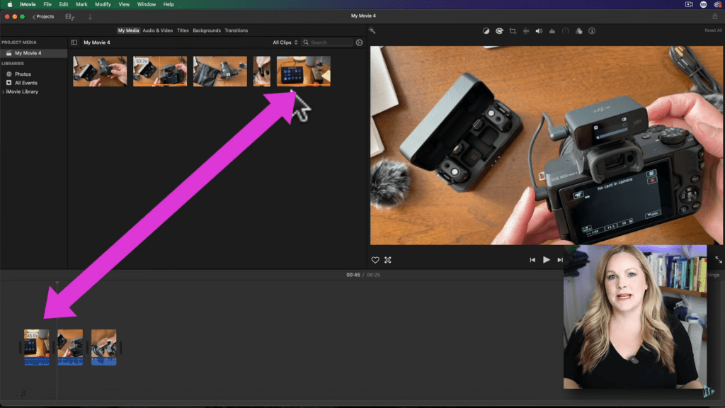 What are the orange bars in iMovie
