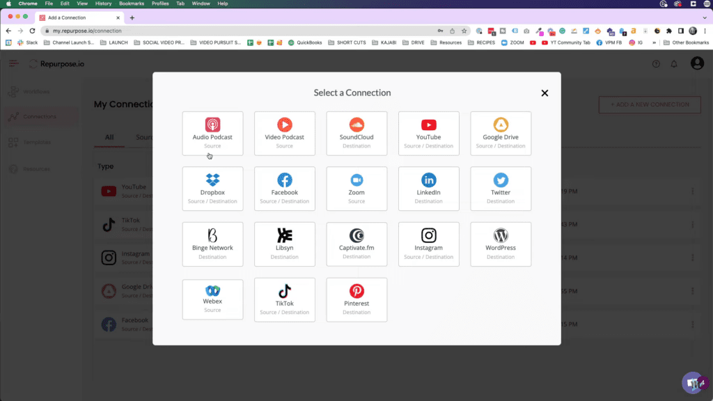 Other platforms supported by repurpose.io