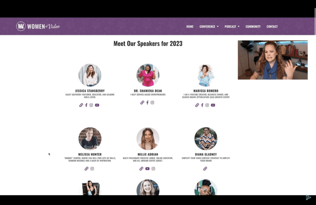 Women of Video Conference list of speakers
