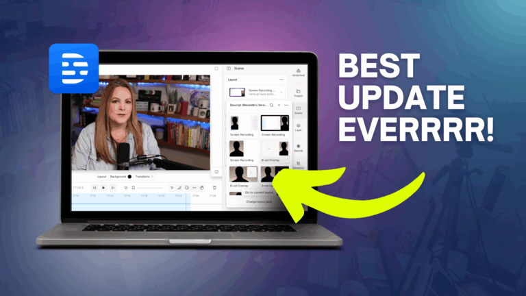 Descript recently released a new updated and it's something I've been hoping for! With the new layout packs and smart transitions, you can easily create smooth, polished videos in less time. This is one of the best Descript updates I've seen in a long time and I'm loving it!